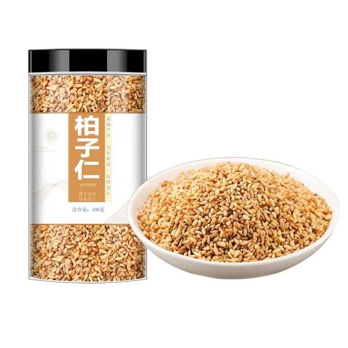 【中国直邮】 存兴堂 柏子仁 100g  中药材特级助眠安神特级野生泡水泡茶喝新货无硫