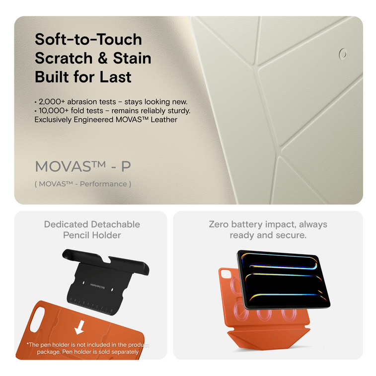 MOFT Dynamic Folio平板电脑灵动保护套 iPad A16 11th 2025 & 10th 2022 20+角度 自动唤醒/睡眠 超薄 骑士黑 6