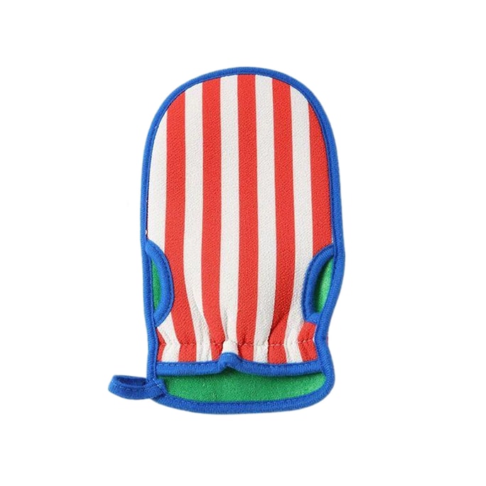 Bath Glove Striped Scrub Sponge 1PC