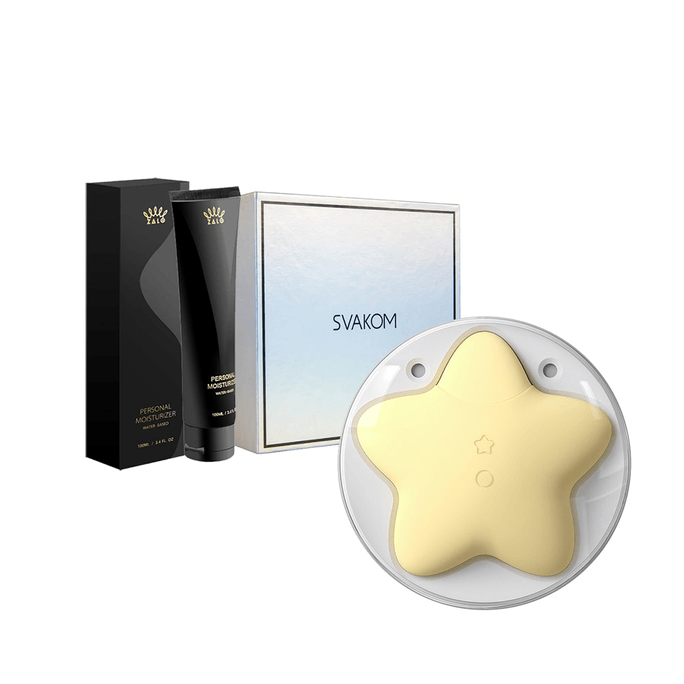 SVAKOM 피치 스타 점핑 에그 별이 빛나는 하늘 프로젝션 분위기 조절 성인용 장난감 노란색 무첨가 ZALO 윤활제