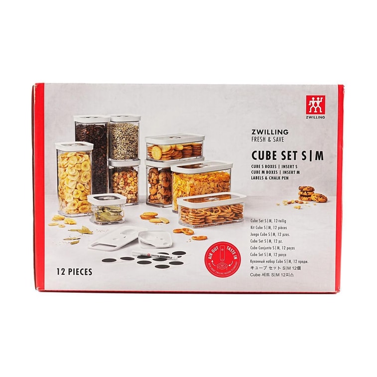 CUBE Set, S/M / 12-pc, transparent-white 17