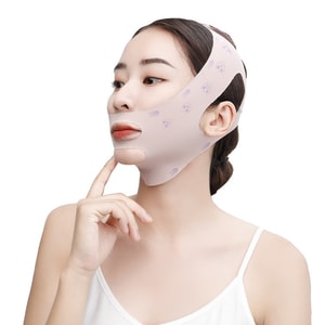Lifting Mask [face Slimming Artifact] Decree Pattern Face Anti Sagging And Anti Collapse Face Lifting Jaw Line Coral Powder Half Wrapped Fabric Upgrade 1pcs