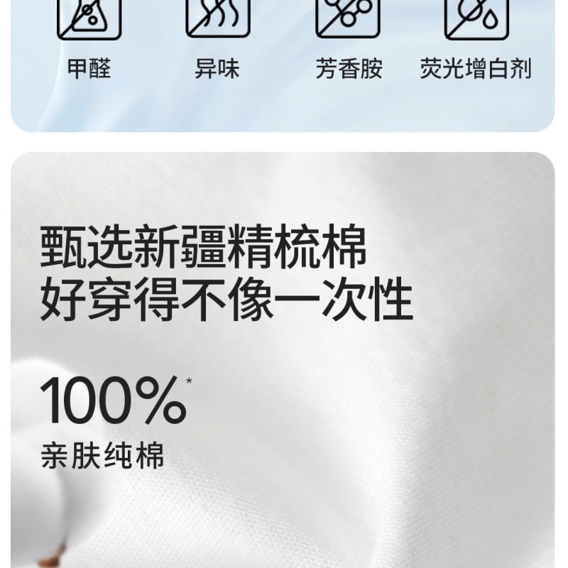 【中國直郵】 MINISO 名創優品 名創優品 一次性內褲女款純棉旅行男女士產婦月子免洗日拋褲 15條裝