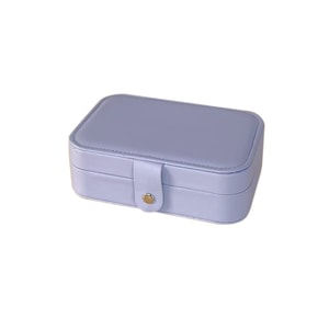 ファンシージャスミンミニマリストジュエリーオーガナイザーボックス、大容量、パープル、1ボックス、旅行用のポータブルジュエリーオーガナイザー、イヤリング、ネックレス、指輪などに最適。