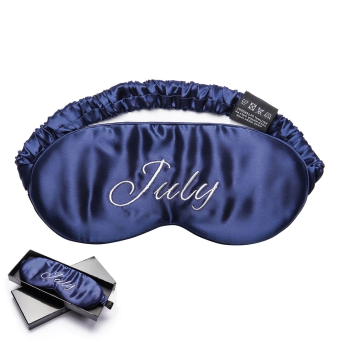 22 Momme 100% Mulberry Silk Sleep Eye Mask - Birthday Series (July)