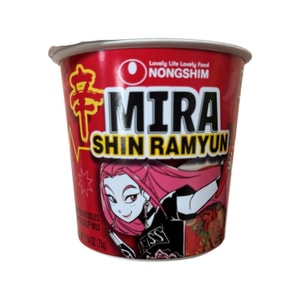 【韓國直郵】 韓國 NONGSHIM 農心 農心 農心 農心KPOP惡魔獵人Mira辣味女王杯麵 95g×6杯裝