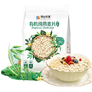 은산 유마이 유기농 순수 오트밀 630g, 무설탕, 바로 먹을 수 있는 오트밀, 조리 불필요, 영양가 높은 아침 식사용 곡물 [세계 황금 오트 재배 지역], 유기농 오트밀 브랜드 1위