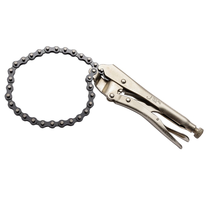  Jetech 10 英寸带锁链条钳 - 带 20 英寸(50.8 厘米)链条和钢爪的链条虎钳或扳手