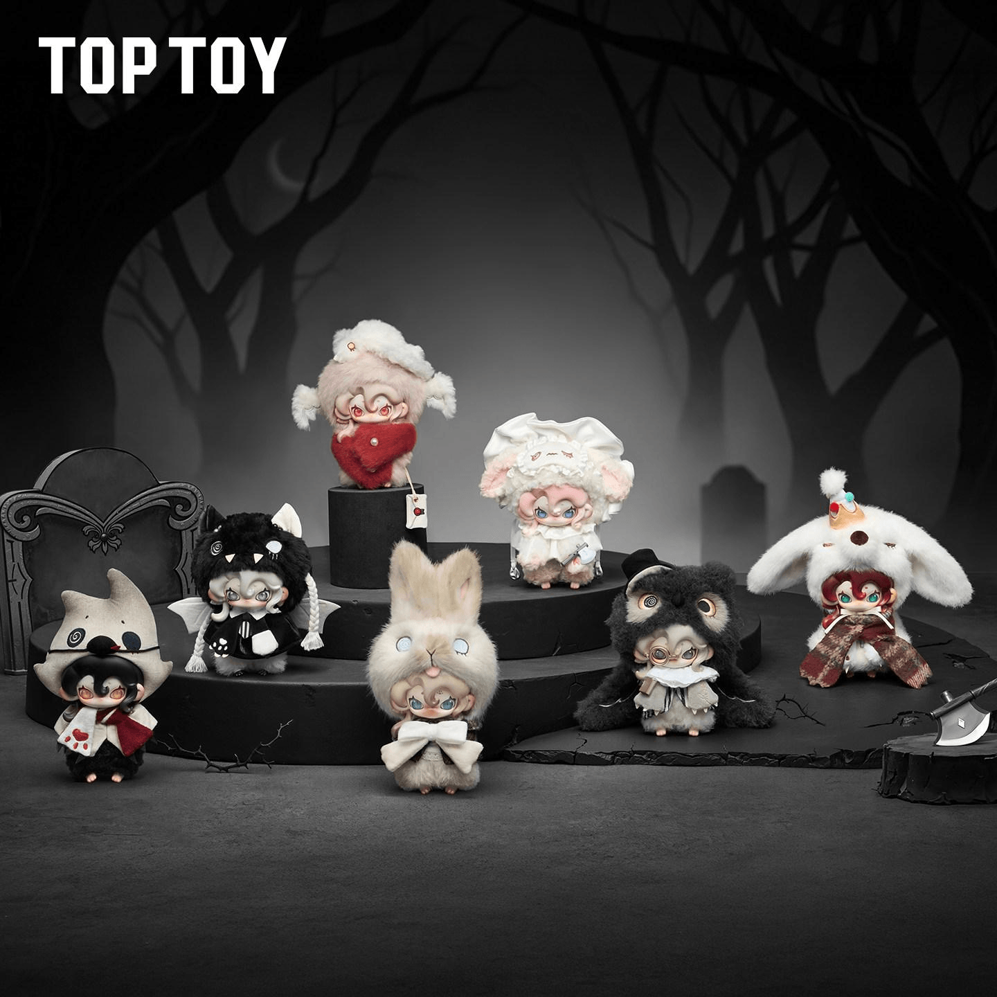ピ*)様 【TOPTOY】 Moonin 夜の帳が下りる 信鴿(シークレット) TOP TOY Moonin 被罩的夜シリーズ シークレット「信鴿」ぬいぐるみ