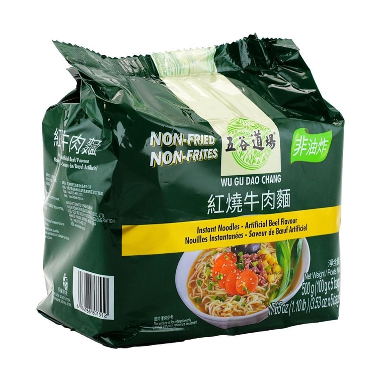 五穀道場 泡麵 紅燒牛肉麵 袋裝 100g*5包 6