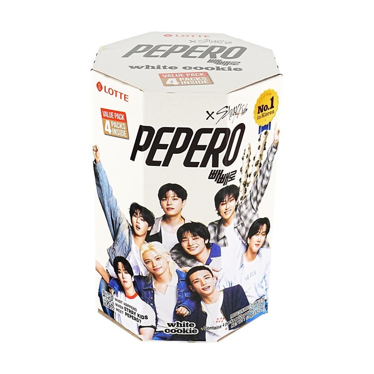 韓國LOTTE樂天 PEPERO 白巧克力脆棒 圓筒裝 128g【Aespa同款】 3