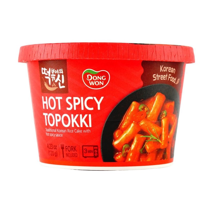 Hot Spicy Topokki, Instant Cup Tteokbokki,4.23 oz