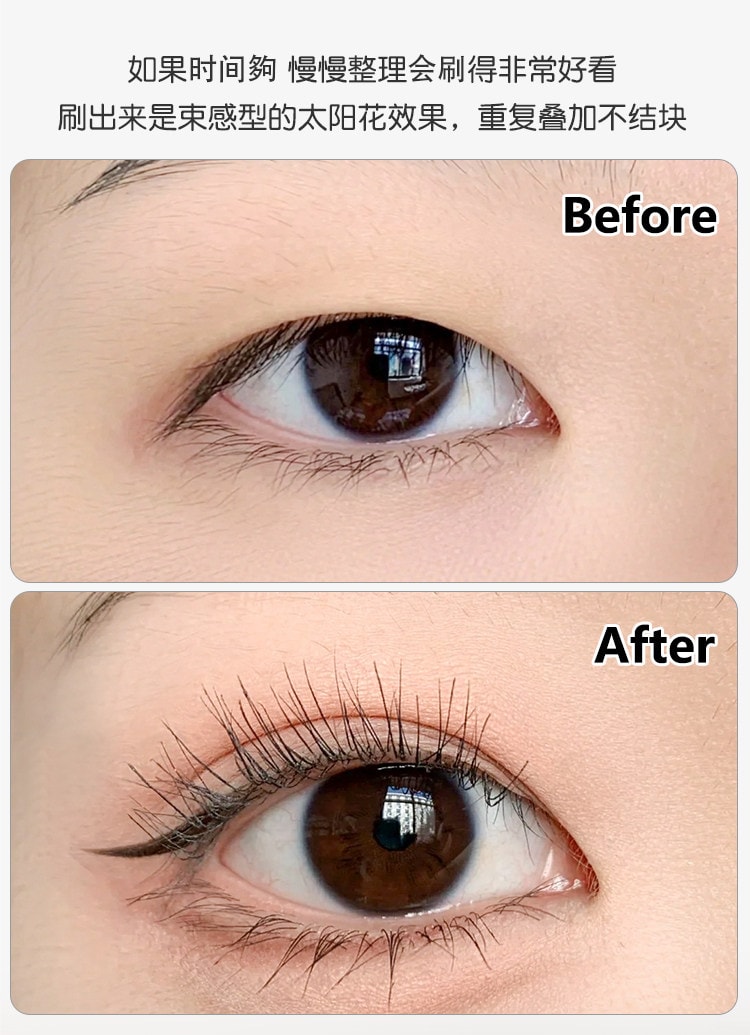 【Expédition directe du Japon】 Mascara Japanese CANMAKE "Petit Tube" Effet Cils, Anti-taches, Waterproof, Allongeant et Courbant 01 Noir Classique 1 pièce