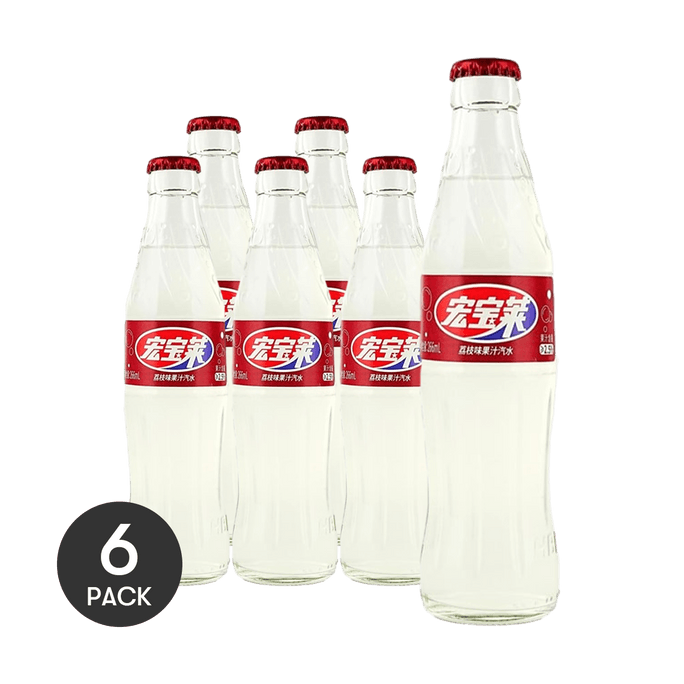 宏宝莱 荔枝味果汁汽水 266ml *6【6份超值装】【童年回忆】