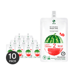 韩国JELLY.B 低糖低卡蒟蒻果冻 西瓜味 150ml*10包 代餐【组合装】