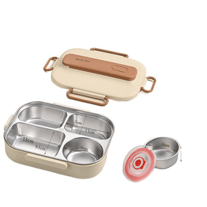 Thermal Lunch Box Made Of 304 Stainless Steel, 4 Compartments, 1pc