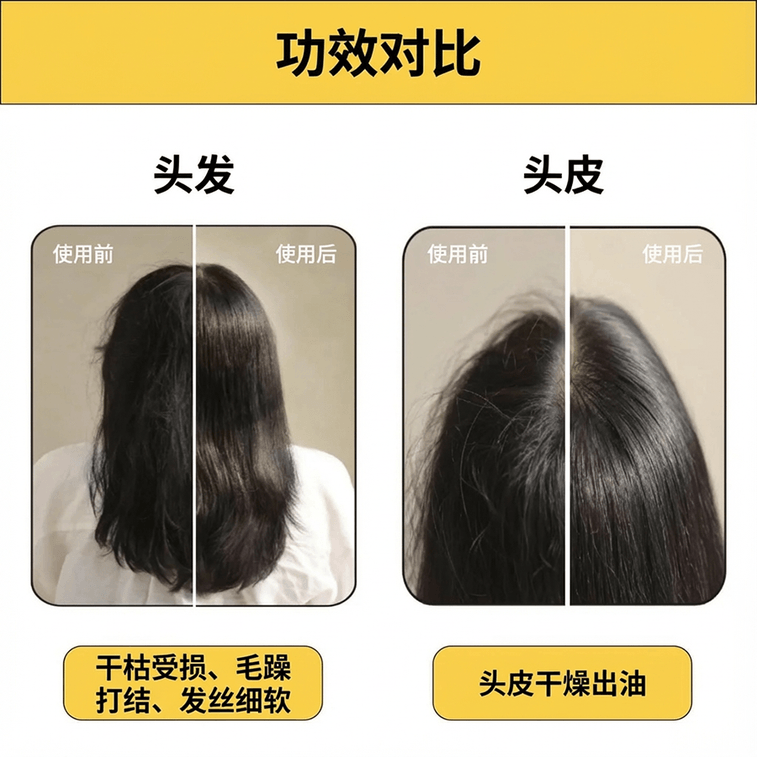 韩国 Julioly 芒果安瓶发膜|3秒液体变奶油|深层滋养修护|顺滑柔亮不打结|无硅油|适合受损干枯发质 300ml 6