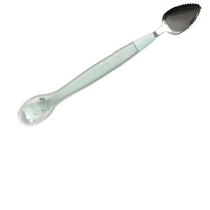 【中國直郵】十月結晶嬰兒湯匙寶寶矽膠軟湯匙藍色1支裝