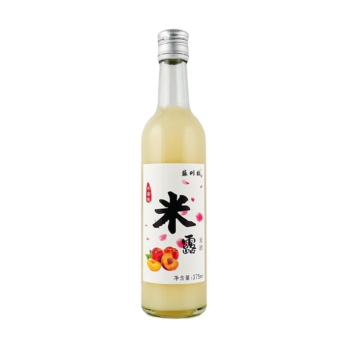 蘇州橋 水蜜桃米露 米酒醪糟甜酒 375ml【0.5%vol低度微醺小酒】【溫潤適口清爽香甜】