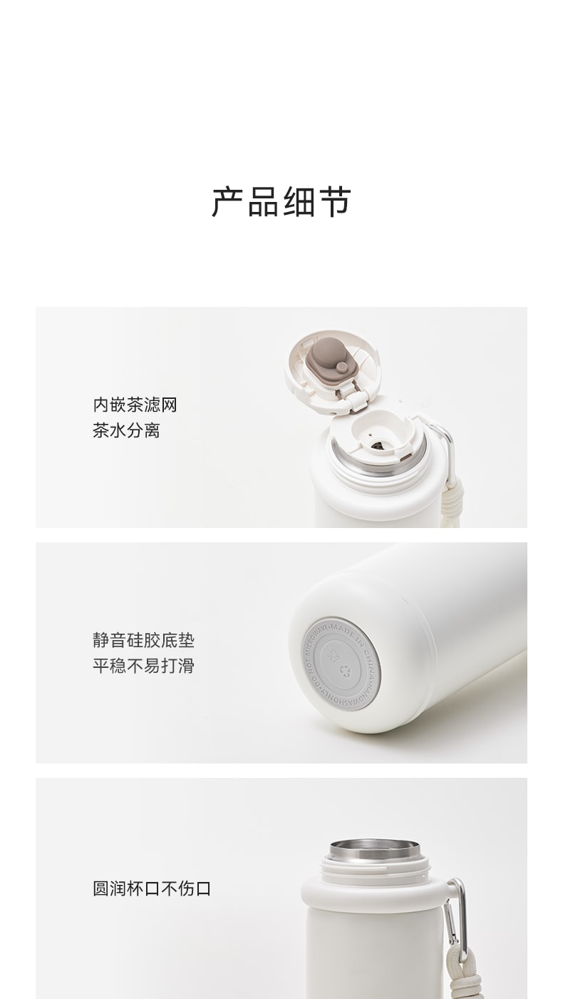 OLAYKS [As Seen with Hou Minghao] 550ml Stainless Steel Insulated Water Bottle with Drink-Through Lid, Compact Portable Travel Tumbler for Men & Women