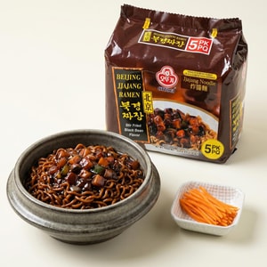 Beijing Jjajang Stir-Fried Ramen - Instant Noodles with Black Bean Sauce, 5 Pack* 4.76 oz