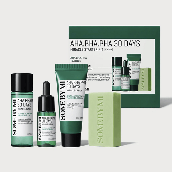 30 Days Starter Kit (Toner 1.01oz Serum 0.33oz Cream 0.7oz Cleansing Bar 1.05oz)