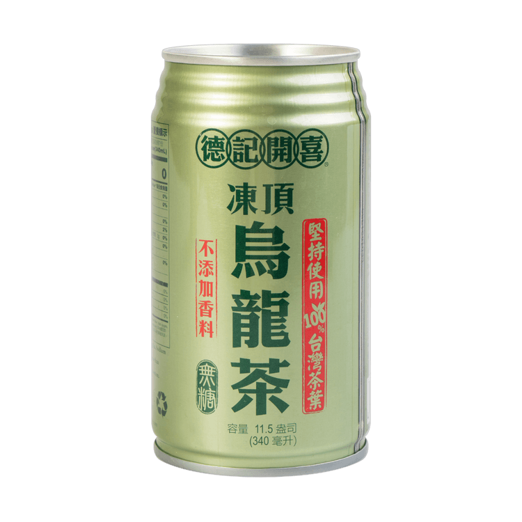 台湾德记开喜 冻顶乌龙茶 无糖 340ml