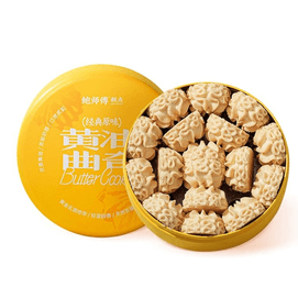 【中國直郵】 鮑師傅 奶油餅乾 經典原味 180g【濃鬱奶香 酥鬆綿密 口感醇厚】辦公室休閒下午茶點心 健康節日送禮零食