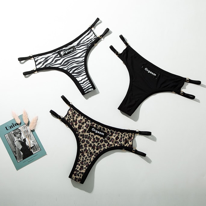 [중국에서 온 다이렉트 메일] Lei Hui Thong, 스포츠 및 피트니스 심리스, 메탈 할로우, 섹시 속옷, 얼룩말 프린트 M 사이즈