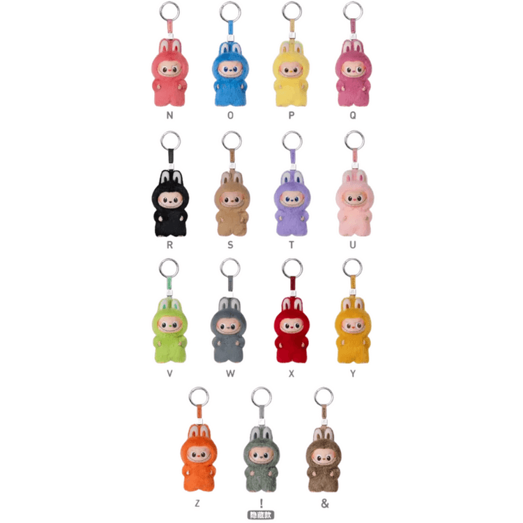 Mini Labubu 4.0 Vinyl Plush Keychain Case (A-Z) - Random Style