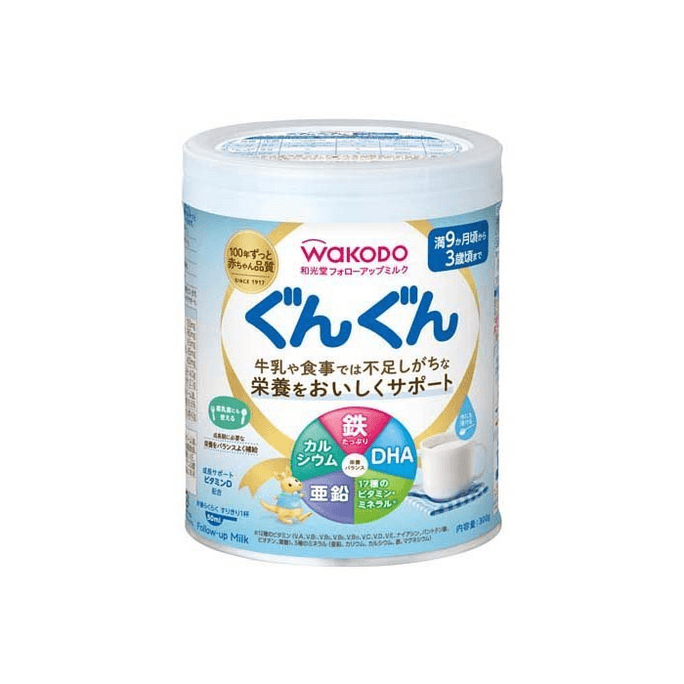 【日本直邮】 日本 朝日 婴幼儿奶粉 300克 后续配方 营养成长