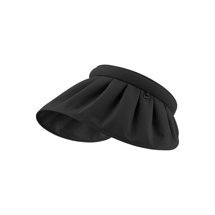 【Standard】Wide Brim Roll-up Sun Hat Sun Visor Black