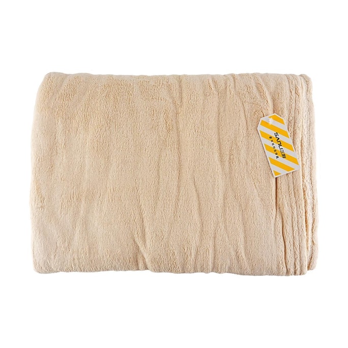 Solid Color Bath Towel Large Towel Antibacterial Anti-mite Quick-drying Milk Coffee 90170cm