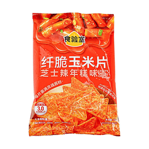 食验室 纤脆玉米片 芝士辣年糕味 70g【非油炸空气烘焙】【地道延边风味】