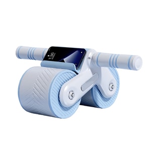 3.0 PRO Dual-Wheel Ab Roller – Auto-Return, Wide Double Wheel for Extra Safety, Full-Body Fat Burning & Core Strengthening, Home Gym Equipment for Men  Women, Includes Phone Holder + Yoga Knee Pad Set