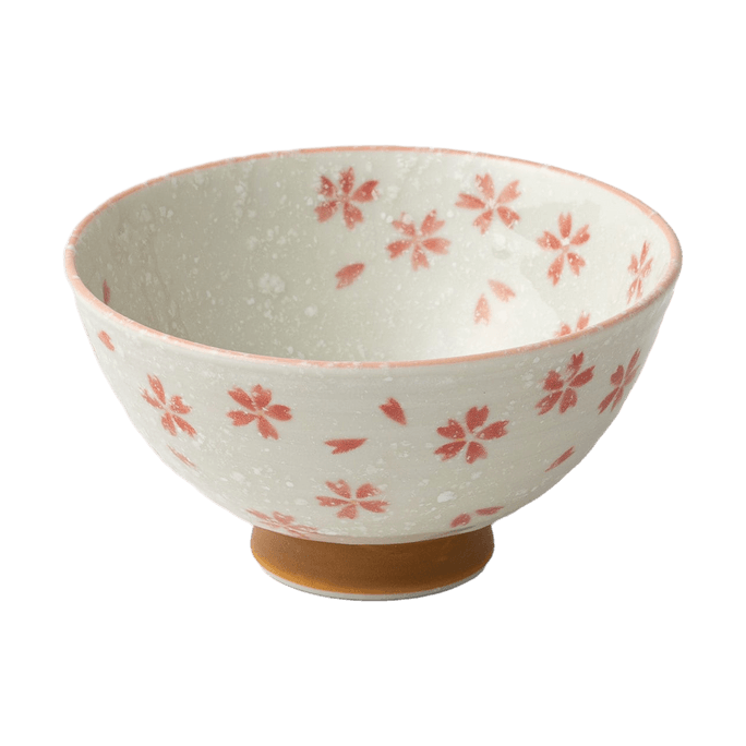 Minoyaki Ceramic Rice Bowl Sakura 4.53"