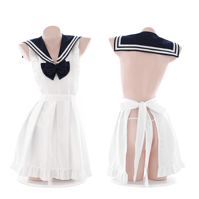 Erotic Lingerie Sexy Dress Suit One Size White Dark Blue