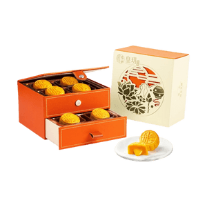 Lava Custard Mooncake, 8Pcs 12.7oz 【Mid-Autumn Festival Gift Box】