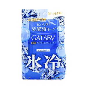 日本MANDOM曼丹 GATSBY杰士派 冰感止汗身体湿巾 冰皂香 30枚