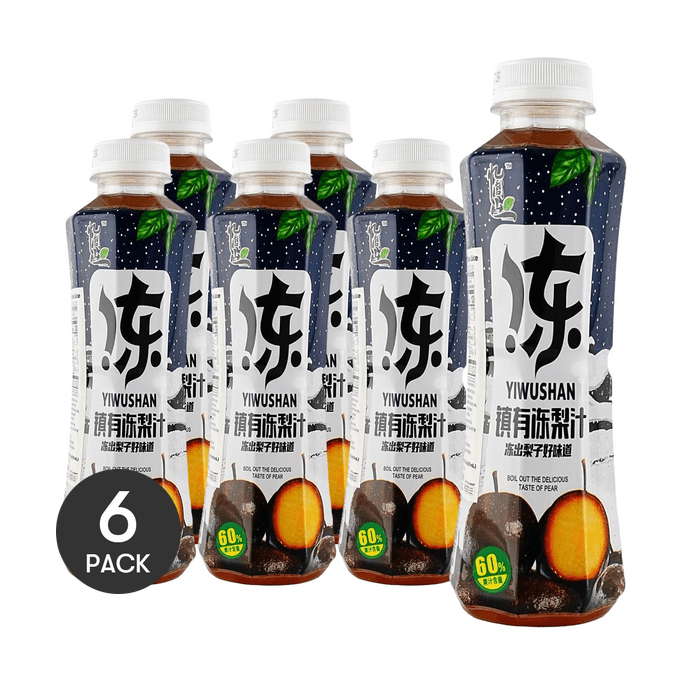 忆巫山 冻梨汁 500ml *6【6份超值装】【果汁含量60%】【东北特产】【清爽解渴 夏日必备】