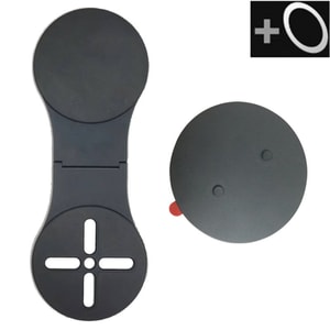 [중국 직배송] HSPM 자석 데스크탑 휴대폰 거치대, 테슬라 차량용 플로팅 스크린 내비게이션 거치대, 접이식 양면 자석, 블랙, 1개