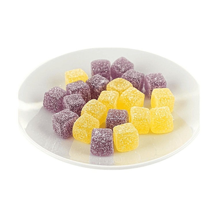 Tough Gummy Candy, Grape & Lemon, 3.5 oz【Bold & Sour Cube Gummy】 4