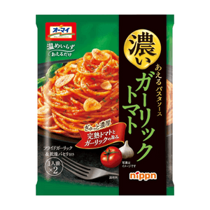 【日本直邮】 日本 NIPPN Oh my 浓厚蒜香番茄面酱 80g(1人份x2袋)