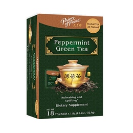 Peppermint Green Tea - 18 Tea Bags, 1.14oz