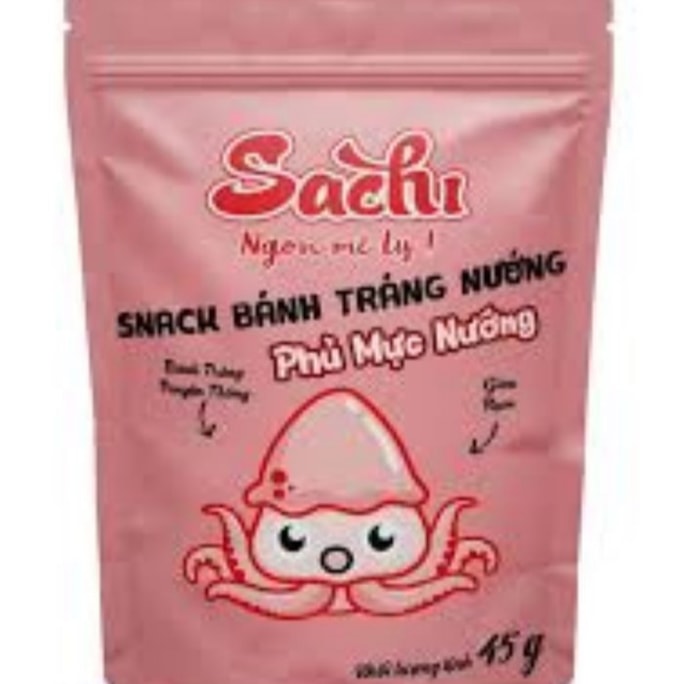 Sachi Grilled Rice Paper Snack-Grilled Squid-Pack of 3-45gx3