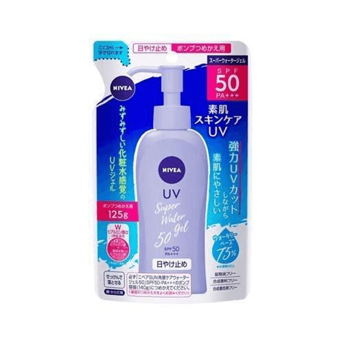 【日本直邮】 日本 ニベア 妮维雅水感防晒啫喱(补充装)[125克]