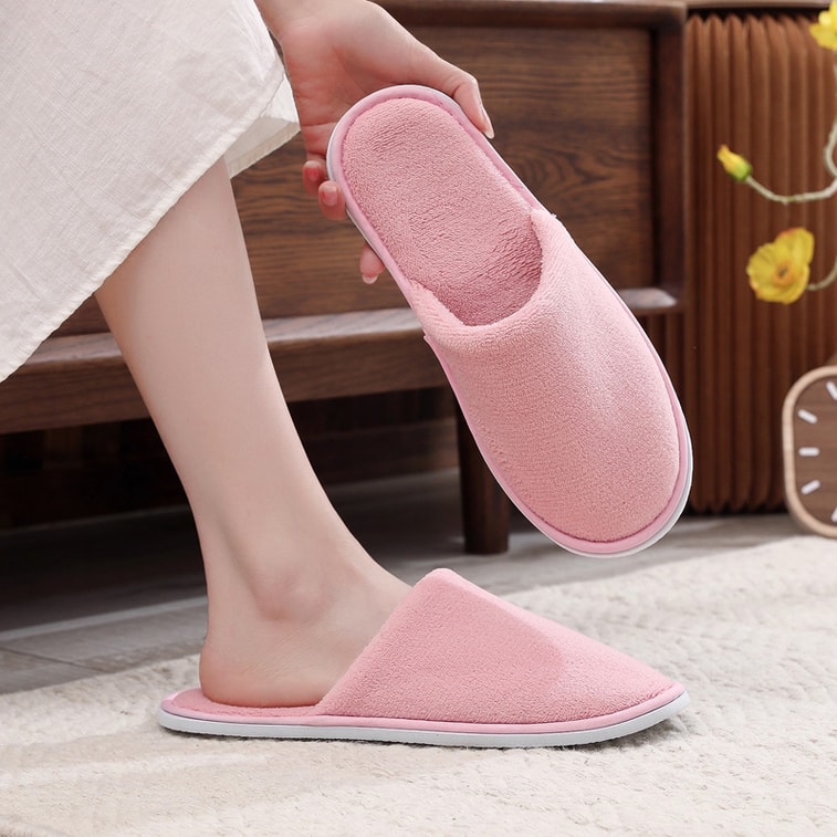 Thickened Non-Slip Disposable Slippers Yellow 1 Pair 4