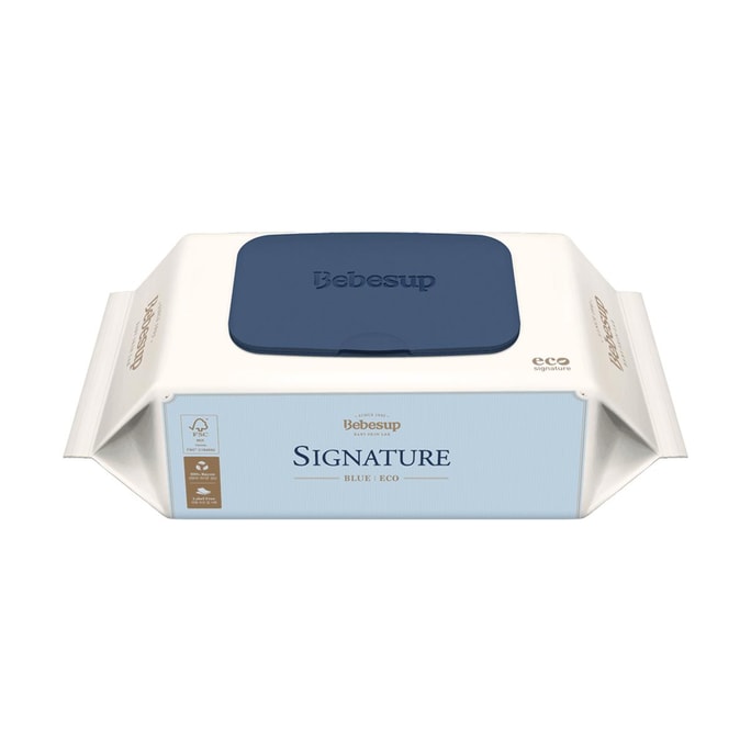 Hypoallergenic Bebesup Signature Blue ECO Baby Wet Wipes 70
