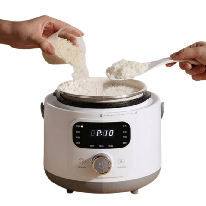 110V Smart Pressure Cooker Rice Cooker Mini Pressure Cooker Multi-Function Electric Pressure Cooker 1-3 Person Electric Cooker Household Rice Cooker Inner Pot: 316 Stainless Steel, White, One-Piece Co