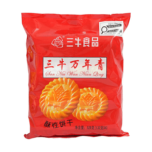 三牛食品 上海万年青酥性饼干 4包入 528g